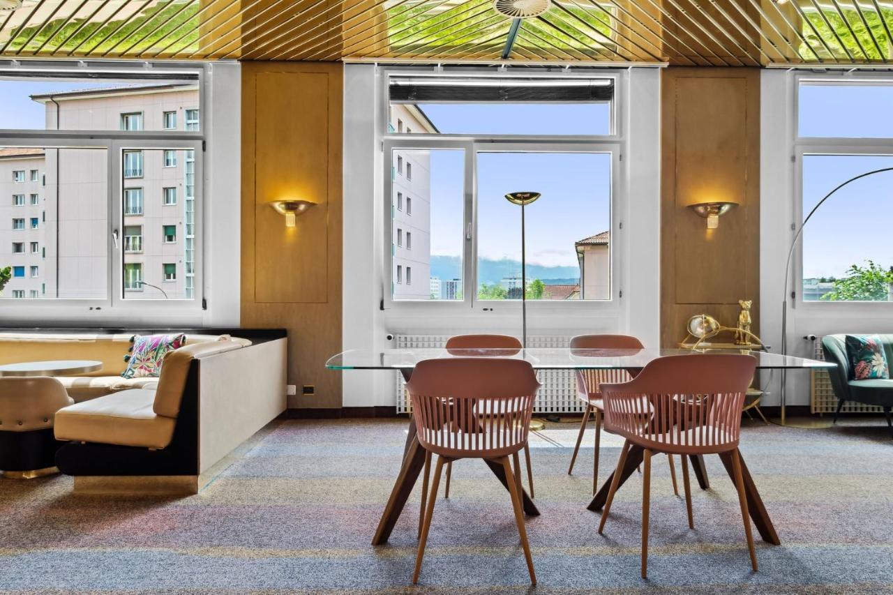 Becozy Au Parc Retro Edition Self-Check-In Rooms & Studios Fribourg Exterior foto