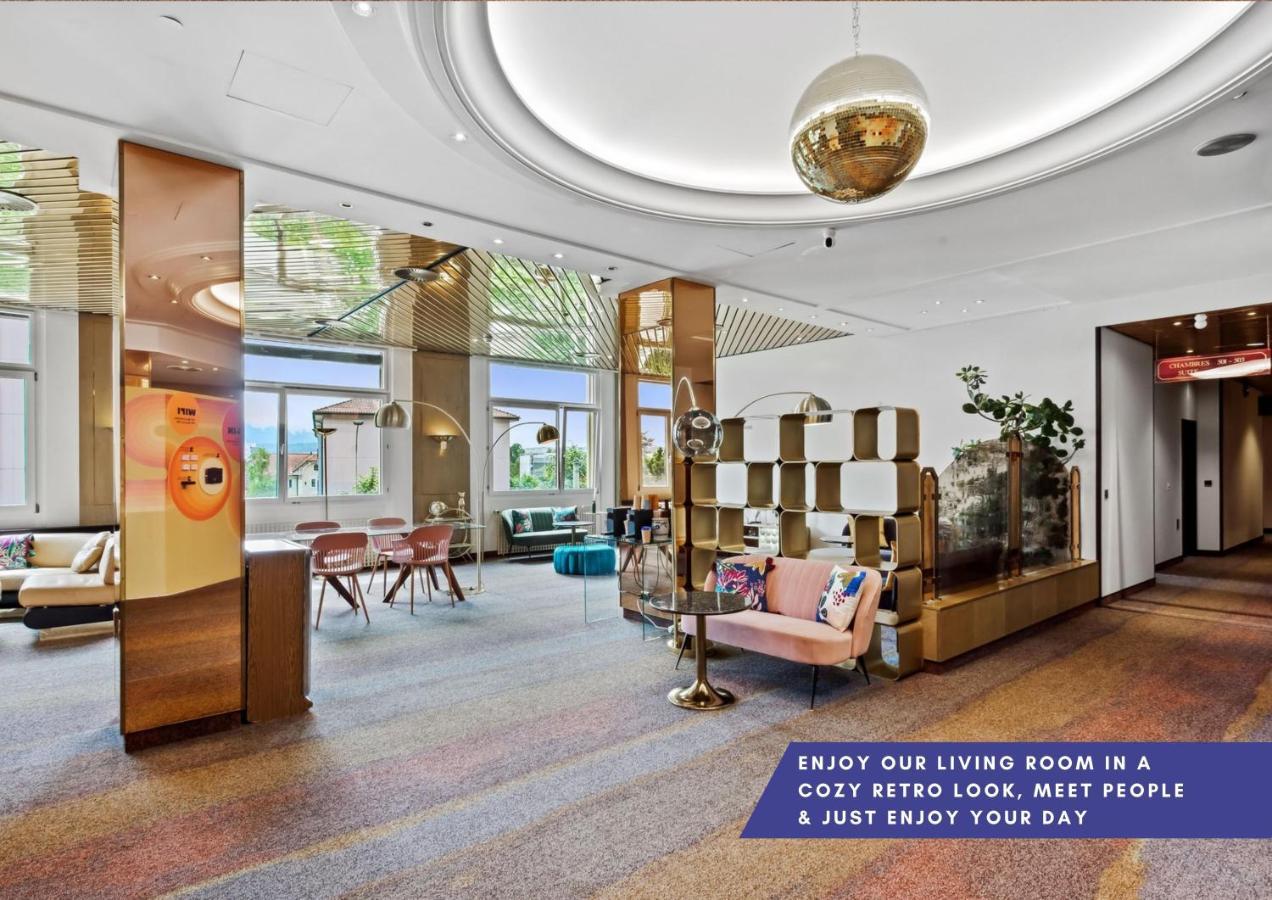 Becozy Au Parc Retro Edition Self-Check-In Rooms & Studios Fribourg Exterior foto