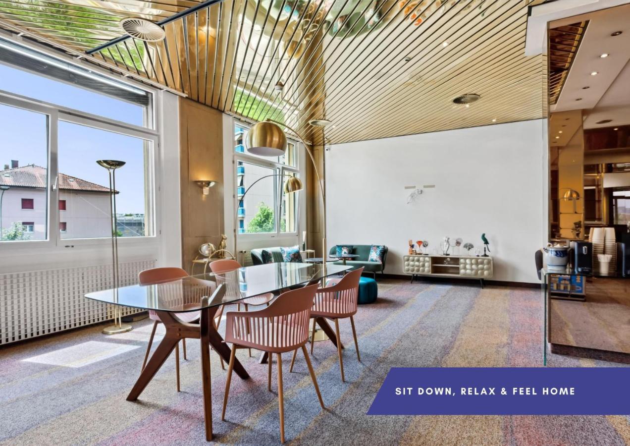 Becozy Au Parc Retro Edition Self-Check-In Rooms & Studios Fribourg Exterior foto